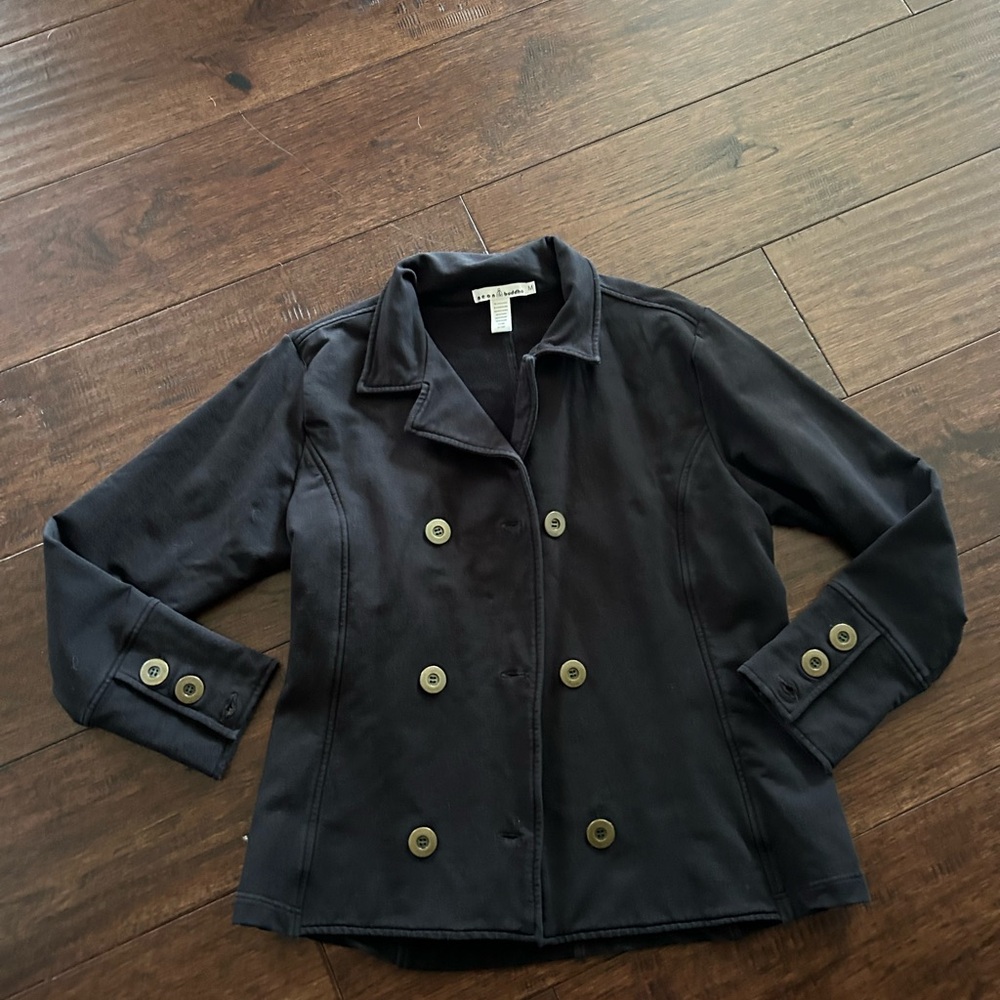 Black Double-Breasted Women's Jacket